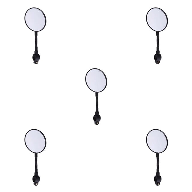 Transemion Bike Rearview Mirror Mountain Handlebar Wide Angle Wear-resistant Rear Back View Mirror Improving Riding Safety Black 8.5cm 5Set