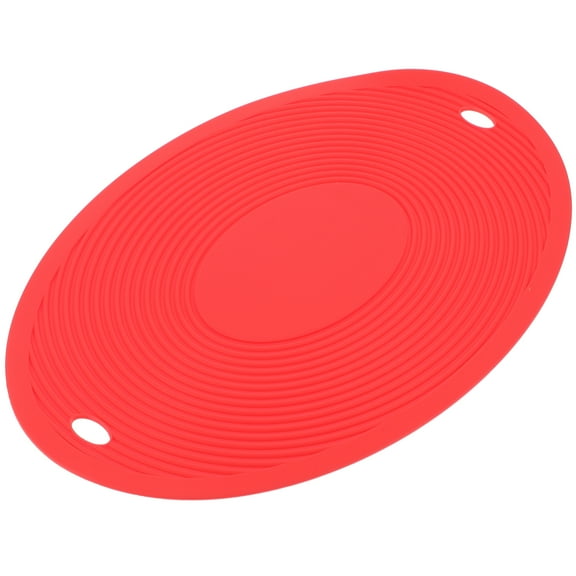 Milisten Silicone Trivet for Kitchen Red Heat Resistant Mat 1Pack