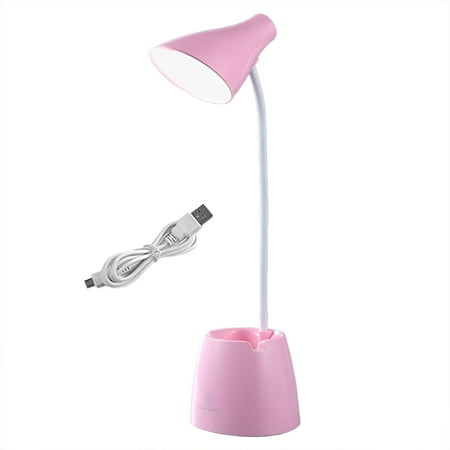 

WIQUOKETT Charging Led Students Learn To Read Bedroom Bedside Lamp Dimmer Pen Holder Gift