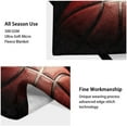 thumbnail image 3 of Basketball Throw Blanket - Soft, Fuzzy & Warm - 60x80 Inches Flannel Blankets for Bed, Couch - Black Sports Throws Gift for Men, Women, 3 of 6