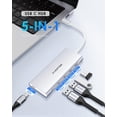 thumbnail image 3 of LENTION USB C Hub with 4 USB 3.0&Type C Charging Multiport Adapter Compatible MacBook,Windows,Chrome(C31,Silver), 3 of 10