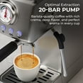 thumbnail image 5 of Kaffe 20-Bar Espresso Machine – Stainless Steel, High-Pressure Pump, Thermo Block Heating, Milk Frother & Detachable Water Tank – Includes Premium Accessories, 5 of 7