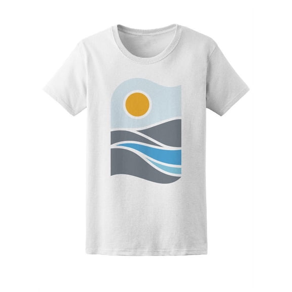 Cool Summer Sea Landscape T-Shirt Women -Image by Shutterstock, Female Medium