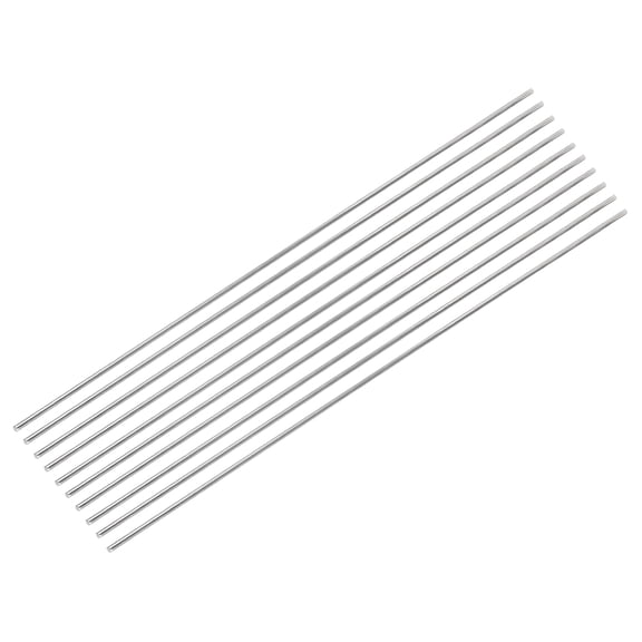 Uxcell 10Pcs 1mm x 400mm 304 Stainless Steel Rods, Round Metal Solid Rod Lathe Bar Stock for Industry, DIY Craft, Car, Helicopter, Airplane