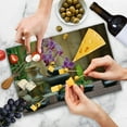 thumbnail image 4 of Spa Cutting Board, Warm Welcoming Spa Reception Big Healing Stones Candles Scent Flowers Print, Decorative Tempered Glass Cutting and Serving Board, Large Size, Purple Black and Green, by Ambesonne, 4 of 5