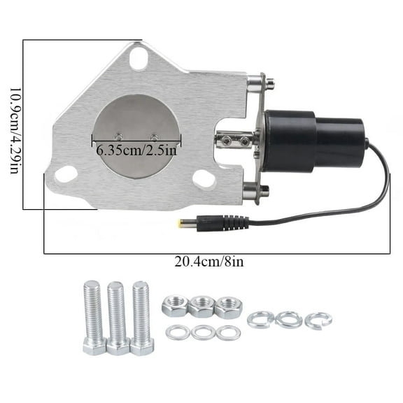 Panlongic Universal Stainless Steel Split Exhaust Valve Electric Valve 2.5inch