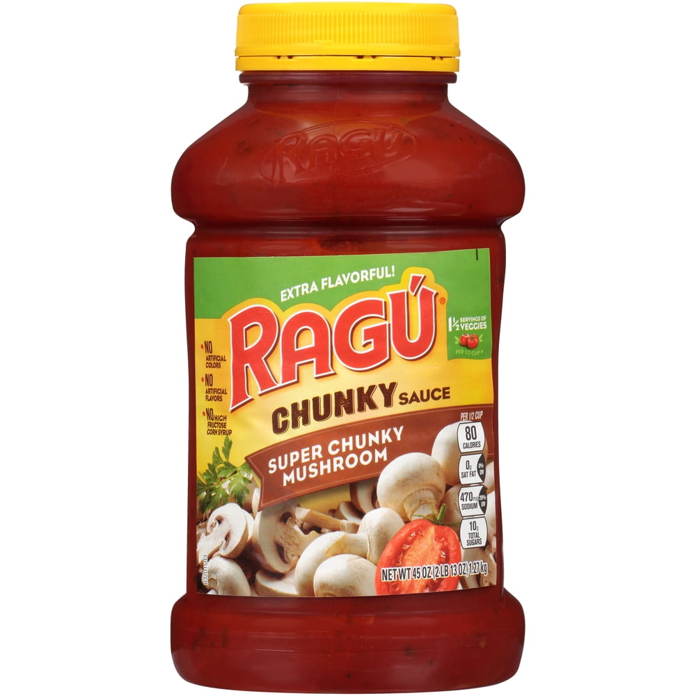 Ragú Super Chunky Mushroom Pasta Sauce, 45 oz.