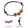 thumbnail image 4 of Uxcell 11mm Basketball Charm Bracelets Sports Beads Bracelet Inspirational Wristbands Brown 12 Pcs, 4 of 6