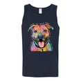 thumbnail image 3 of Dean Russo Best Dog Dog Lover Mens Graphic Tank Top, Navy, X-Large, 3 of 6