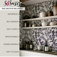 thumbnail image 6 of S4Sassy Peel and Stick Wall Covering, Botanical Branch Wallpaper Removable Wallwrap - Purple Textured Instant Wall Mural for Bedroom, Bathroom, Laundry Room, Closet Interior (25"x120" inch), 6 of 7