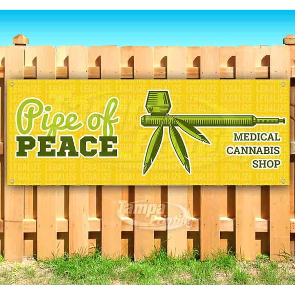 Pipes Of Peace 13 oz Vinyl Banner With Metal Grommets