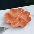 thumbnail image 4 of Miogawg Divided Serving Tray, Appetizer Platter With 4 Compartment, Round Relish Tray, Flower-Shaped Candy And Nut Serving Tray, Snack Serving Plate Dishes For Vegetables, Fruit, Dessert, 4 of 4