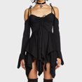 thumbnail image 3 of Vestido Cami Mini Vestido Mujer Hotsweet Una Línea Halter Vestido Fiesta Clubwear Kuymtek Negro T XXL para Mujer, 3 of 6