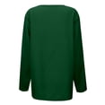 thumbnail image 4 of Camiseta informal de manga larga y cuello en V para mujer: comodidad básica, para todas las estaciones, combina con vaqueros, 4 of 4