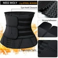 thumbnail image 4 of Women's Hot Sauna Workout Waist Trainer Corset Trimmer Belt Sweat Slimming Body Shaper, 4 of 6