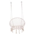 thumbnail image 2 of Hamaca al aire libre para sillas de techo para una sola , cesta colgante nórdica transpirable, columpio tejido, columpio para patio, jardín, beige Sunnimix Hamaca al aire libre, 2 of 7