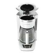 BLACK+DECKER 12-Cup Programmable Coffee Maker with Sneak-A-Cup, Keep Hot Plate, White, CM1160W-1