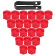 thumbnail image 5 of Cubiertas para cubo de rueda de 20 piezas, tuerca, perno, cubierta de tornillo, tapa de protección de neumáticos, Universal, Rojo, 5 of 5