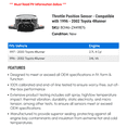 thumbnail image 2 of Throttle Position Sensor - Compatible with 1996 - 2002 Toyota 4Runner 1997 1998 1999 2000 2001, 2 of 2