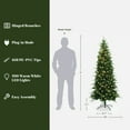 thumbnail image 3 of 6Ft Pre-Lit Green Slim Artificial Christmas Tree with 8 Light Functions, 3 of 10