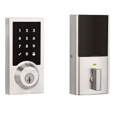 Kwikset 915 Touchscreen Contemporary Electronic Deadbolt featuring SmartKey Security™ in Satin