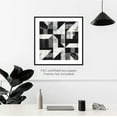 thumbnail image 3 of Moonow7 Nordic Geometric Poster, Black and White Abstract Wall Art Prints for Bedroom, Living Room, Dining Area, Reading Corner, Office, Large Home Decor Pictures, Unframed 28x28” / 70x70 cm, 3 of 13