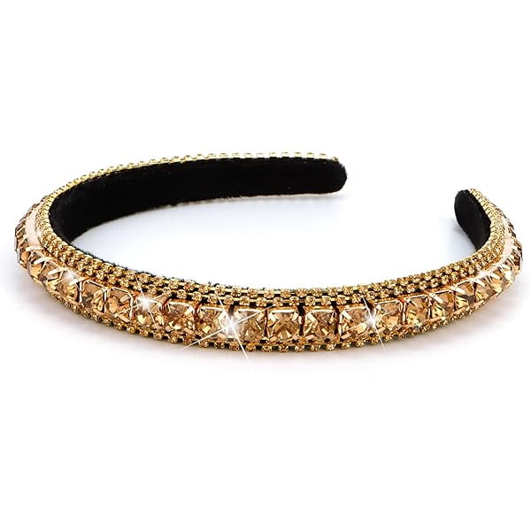 wonima44 Wecoe Coffee Rhinestone Headband - Shine Bright Like a Diamond - Perfect for Weddings, Homecoming Prom, Birthday, Parties, and Daily Wear - Great Gift for Women and Girls!