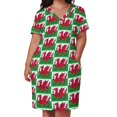 thumbnail image 3 of Bandera galés - Vestido con tirante y dragón rojo de Gales vestido de hada vestidos de playa para mujer estilo de vestidos, 3 of 7