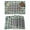 Black, variant on Sage Green Eucalyptus Placemats Set of 6, Spring Leaves Black White Plaid Placemats for Dining Table, Place Mats for Kitchen Tabletop, Waterproof Wipeable Dining Table Mats Set