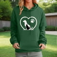 thumbnail image 2 of Women Dog Mom Sweatshirt Dog Paw Graphic Long Sleeve Drawstring Hoodies Tops With Pocket y2k Cute Shirts, 2 of 4