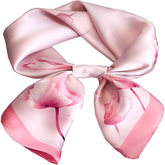 OQRKI Hair Bandanas Scarf For Women Lightweight Fashion Neck Silk Satin Head Scarves