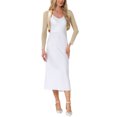 thumbnail image 2 of Inspire Chic Chaquetas de Satén para Mujeres para Vestido de Noche Cárdigan de Malla Abierto Elegante Bolero de Boda S Champagne, 2 of 6