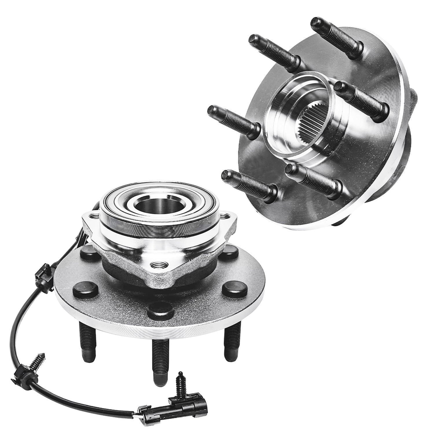 Detroit Axle - 15pc Front End Kit for 4WD Chevy GMC Silverado Sierra Yukon XL Avalanche Suburban 1500 Tahoe Escalade ESV EXT Wheel Bearing Hubs Upper Control Arms Ball Joints Sway Bars Replacement