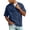 Navy |#2, variant on Men's Distressed Henley Shirts Acid Wash Polo Shirt Vintage Short Sleeve Button Down Tops Casual Washed Basic T-Shirt (Beige,L)