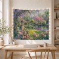 thumbnail image 5 of Impressionist Idyllic Garden with Left Weathered Stone, Mystical Fantasy for Space Lovers, Wall Decor, Valentine'S Day Gift, Tapestry Wall Hanging for Dorm and Living Room, 5 of 7