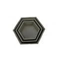 thumbnail image 6 of 11.8" Grey wash hexagon wood&nbsp;crate Set of 3. ABN5E100-WHT-GY, 6 of 8