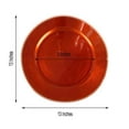 thumbnail image 2 of BalsaCircle 24 Orange 13" Crystal Beaded Acrylic Wooden Textured Round Charger Plates, 2 of 5