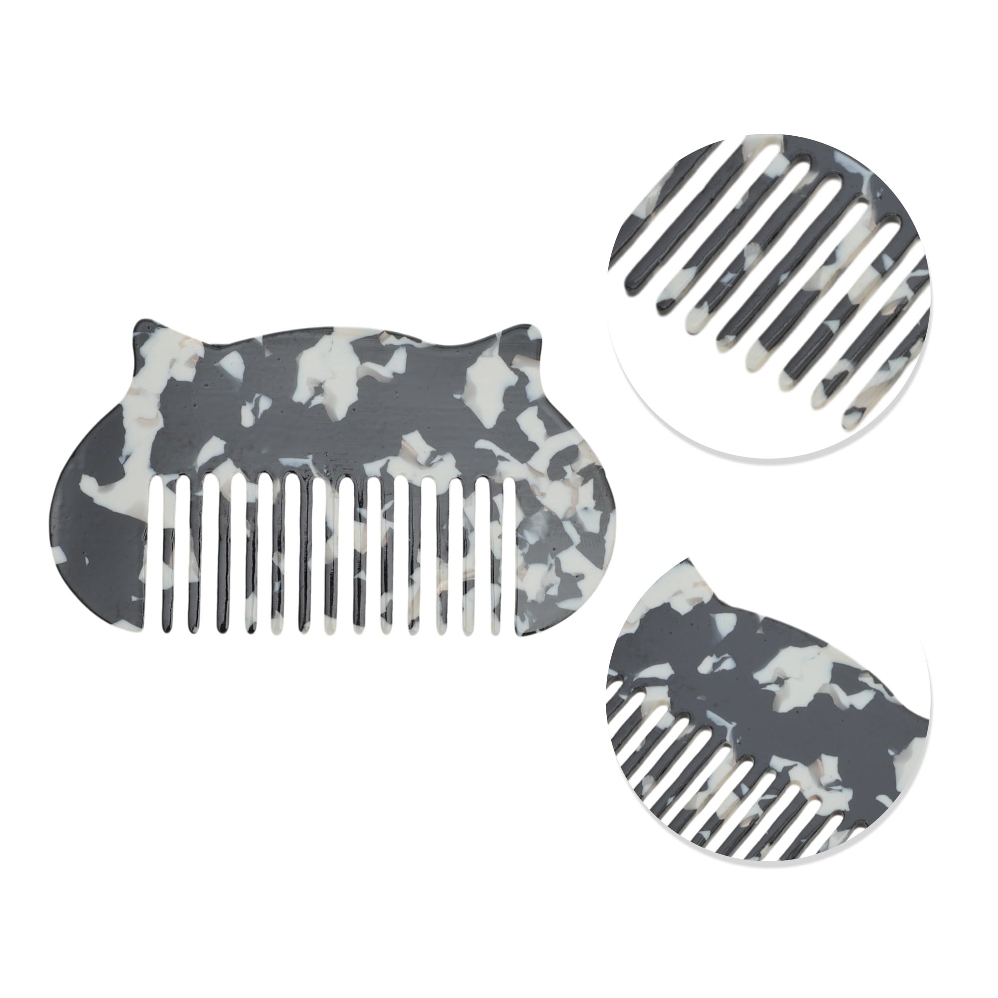 Unique Bargains 1 Pc Durable Cat Hair Comb Designed for All Hair Types Black, White