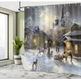 thumbnail image 5 of Ambesonne Colorful Shower Curtain, Winter Rural Landscape, 69"Wx84"L, Multicolor, 5 of 5