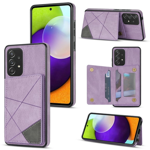 Allytech Galaxy A53 5G Wallet Case, Premium PU Leather Flip Stand Cards Slots Shockproof Drop Protective Magnetic Wallet Cover for Samsung Galaxy A53 5G 6.5" - Purple