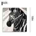 thumbnail image 2 of 10 Inch Wall Clock Battery Operated Silent Clock Decorative for Office, Kitchen, Outdoor, Living RoomZebra Head Wild Animal with Black White Striped on Black Pattern, 2 of 4