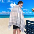 thumbnail image 5 of Dreamtimes Beach Towels Purple White Plaid Camping Towels Sand Free Beach Towel, 30"x60" Large Beach Towels Quick Dry Bath Travel Towels Pool Yoga Beach Mat for Men Women, 5 of 7