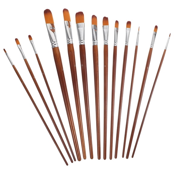 unbranded 13 Pcs Canvas Watercolor Brush Portable Painting Brushes 33X1cm