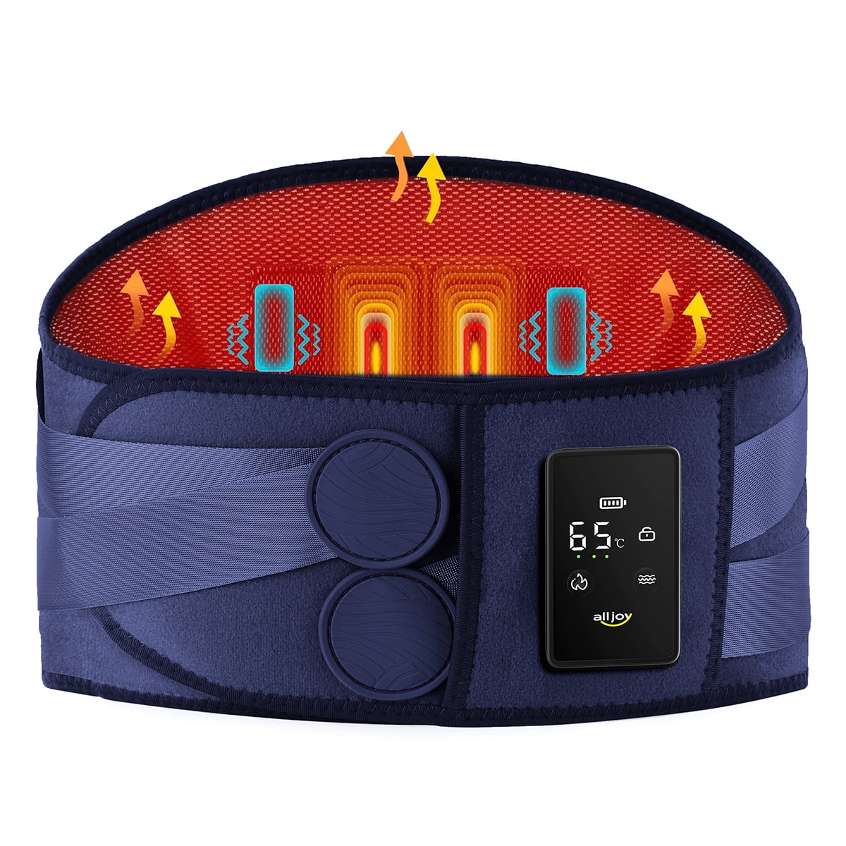 ALLJOY Cordless Lower Back Massager with Heat, Rechargeable photo 1