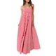 thumbnail image 1 of Vestido largo de verano Tsseiatte para mujer, con tirantes finos, espalda descubierta y corte A, fluido, 1 of 7