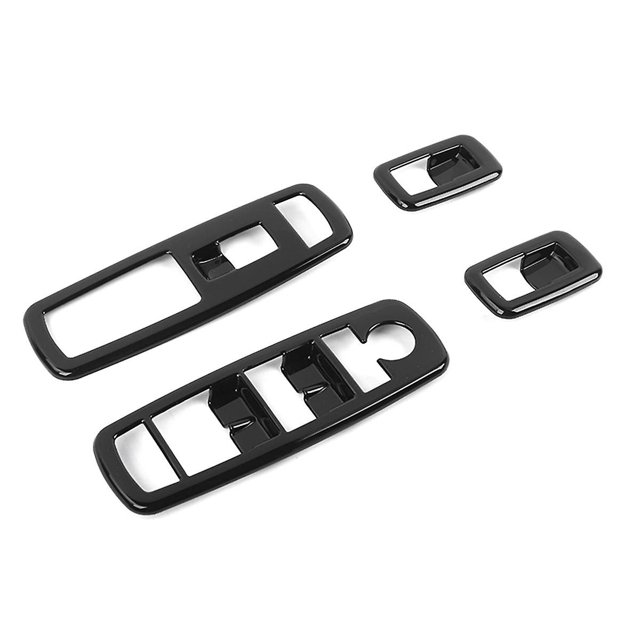 piezas de cubierta de panel de interruptor de ajuste de elevación de ventana interior de automóvil negra para RAM 2010-2017/Charger Durango 2011-202