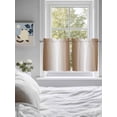 thumbnail image 4 of Half Window Curtains 24 Inches Long, Brown Ombre Window Treatment Curtain Drapes, Modern Gradient Art Abstract Short Curtains Tiers for Kitchen Over Sink, 27.5"x24", 2 Panels, 4 of 7
