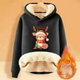 thumbnail image 2 of WEAIXIMIUNG Sweat à Capuche pour Femmes Imprimé Vintage de Noël à Manches Longues, 2 of 4