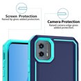 thumbnail image 6 of TJS for Motorola Moto G 5G 2023 Phone Case, with Tempered Glass Screen Protector, Dual Layer Shockproof Rugged Hybrid Drop Protector Cover for Moto G 5G 2023 (Blue), 6 of 6