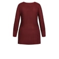 thumbnail image 2 of City Chic Women's Plus Size Longline Cross Sweater, 2 of 6